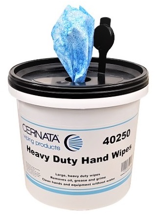 CERNATA Textured Heavy Duty Hand Wipes 150 SHT TUB